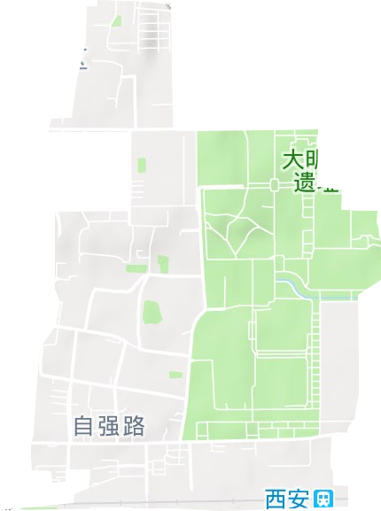 自強路街道地形圖
