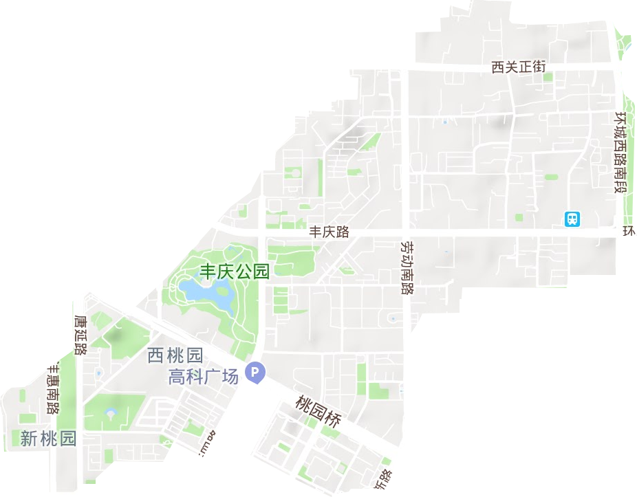 西關街道地形圖