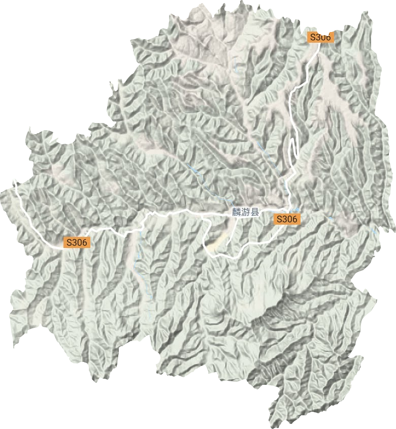九成宮鎮地形圖