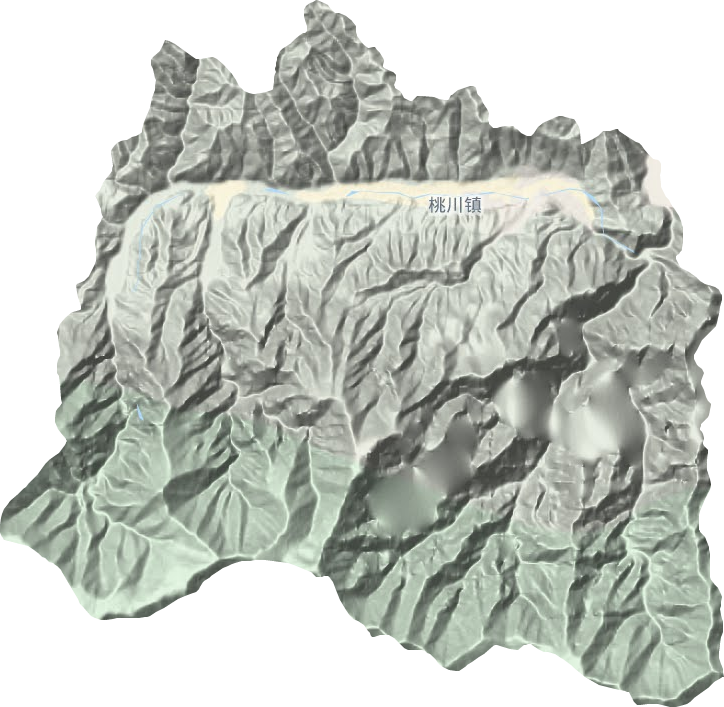 桃川鎮(zhèn)地形圖