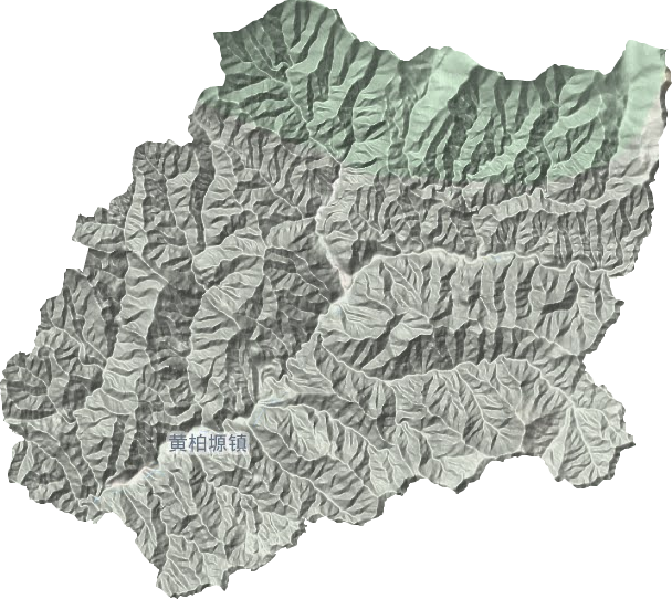 黃柏塬鎮(zhèn)地形圖