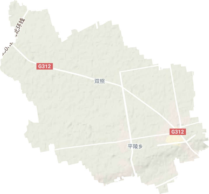雙照街道地形圖