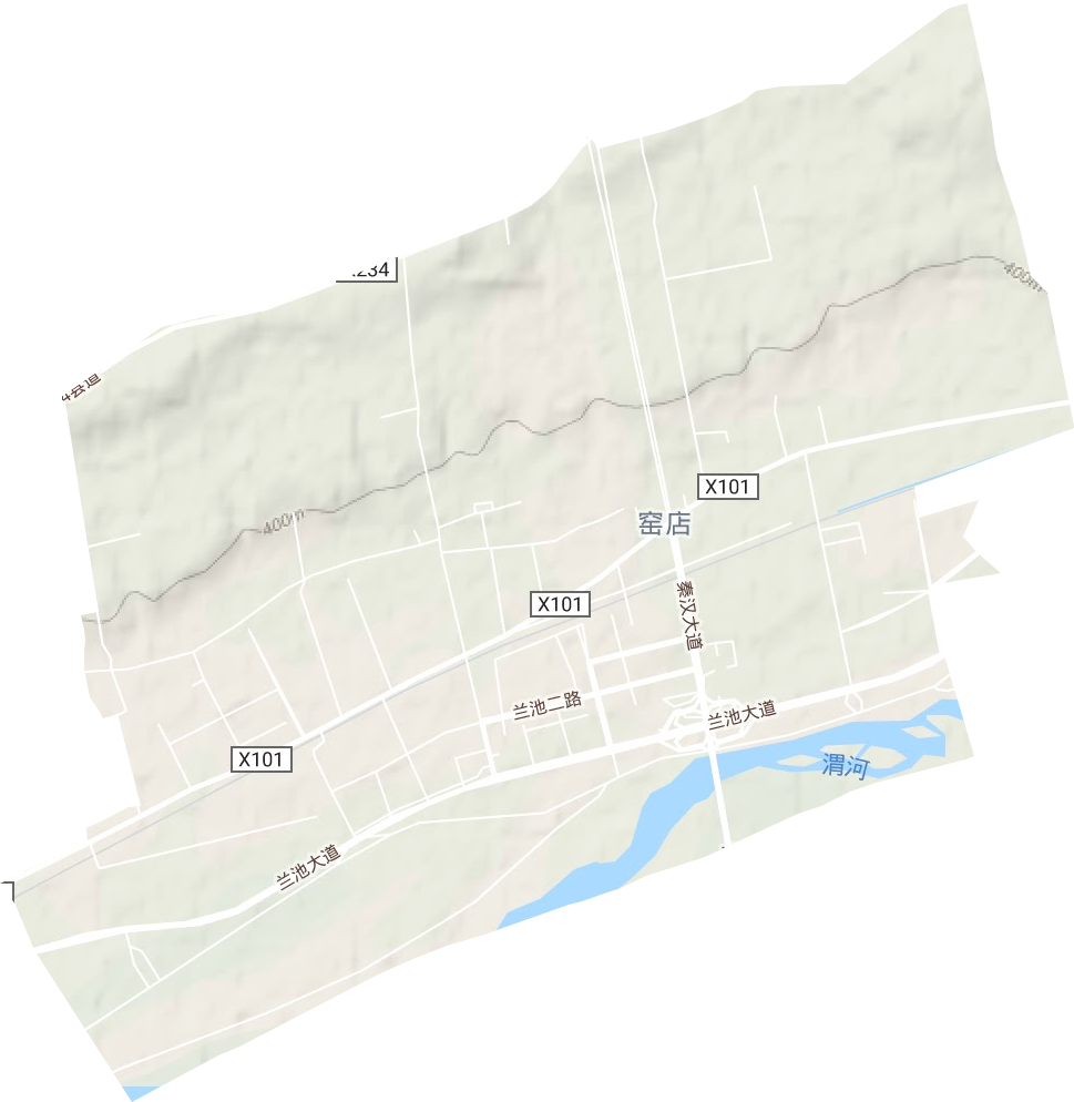 窯店街道地形圖