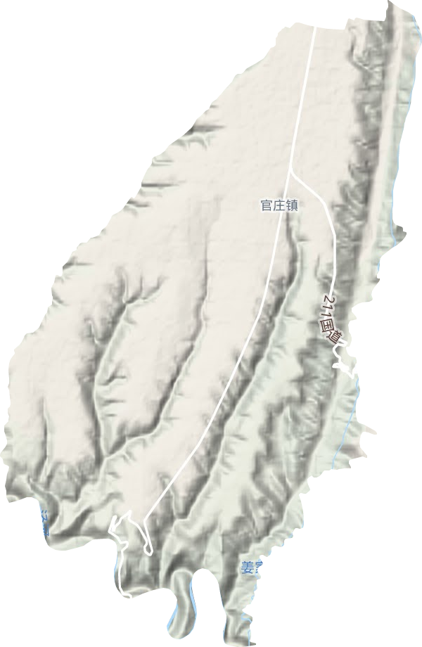 官莊鎮地形圖