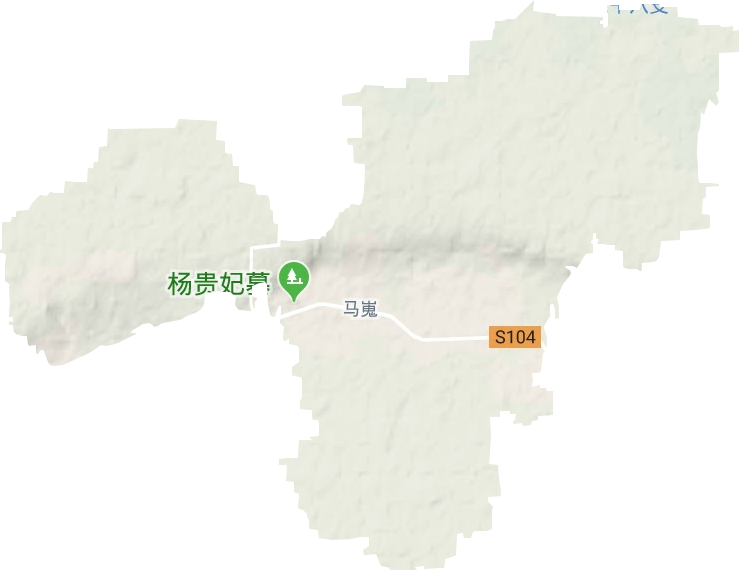 馬嵬街道地形圖