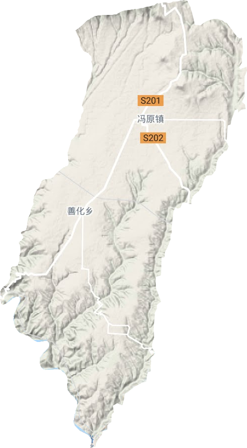 馮原鎮(zhèn)地形圖