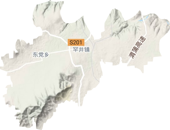 罕井鎮地形圖