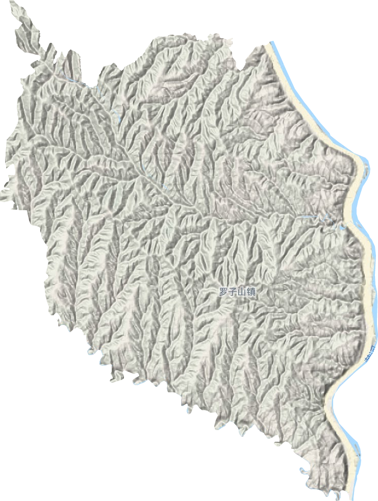 羅子山鎮(zhèn)地形圖