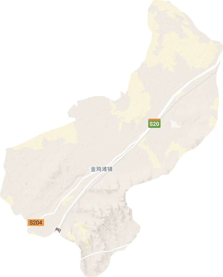 金雞灘鎮地形圖