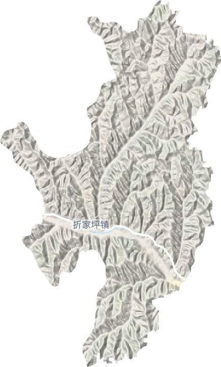 折家坪鎮地形圖