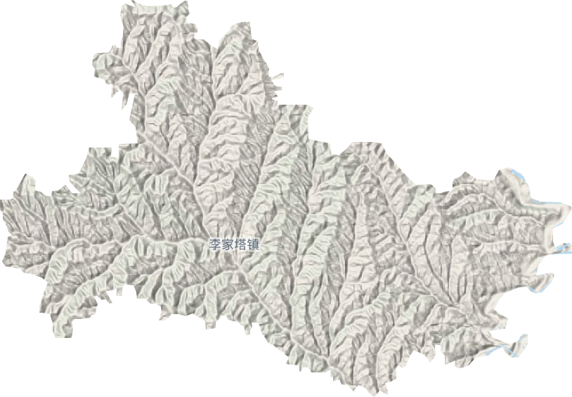 李家塔鎮地形圖
