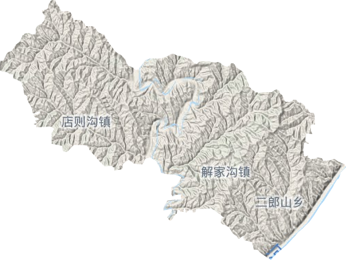 解家溝鎮地形圖