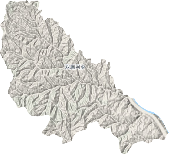 雙廟河鄉地形圖