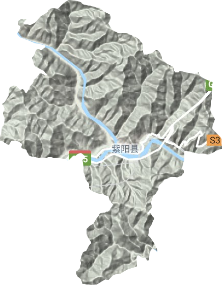 城關鎮地形圖