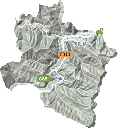 向陽鎮地形圖