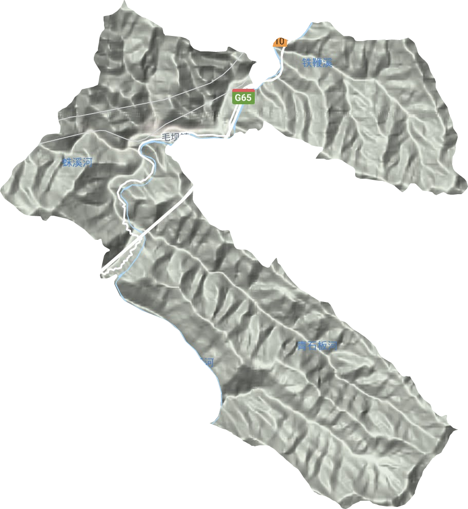 毛壩鎮地形圖