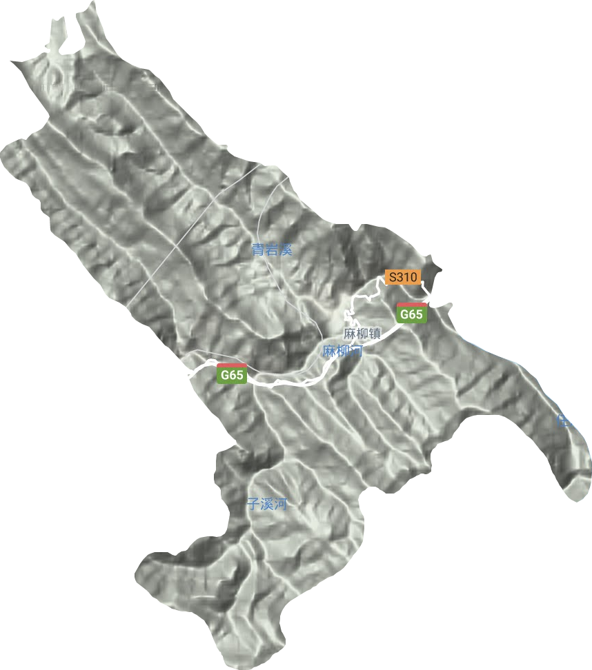 麻柳鎮地形圖