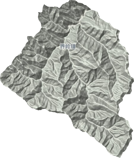 界嶺鎮(zhèn)地形圖