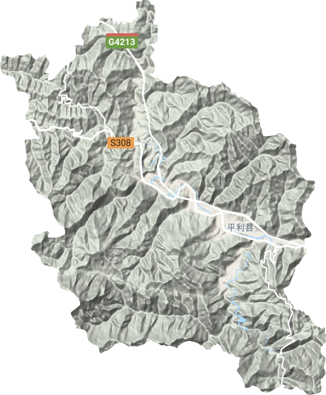 城關鎮地形圖