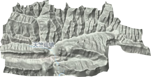 天竺山鎮(zhèn)地形圖