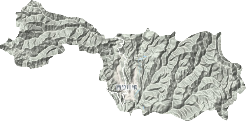 西照川鎮地形圖