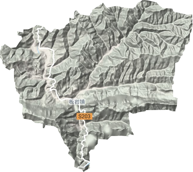板巖鎮地形圖