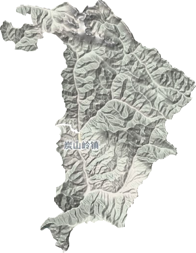 炭山嶺鎮地形圖