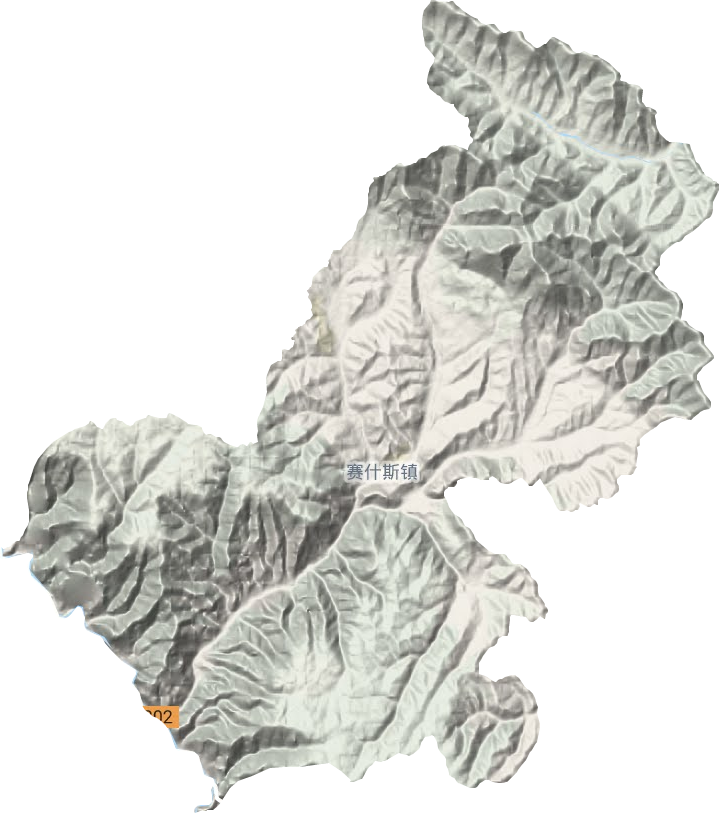 賽什斯鎮地形圖