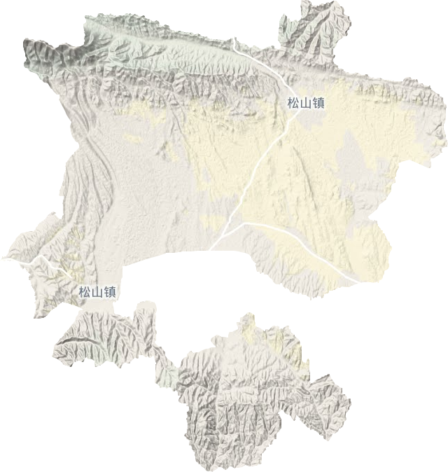 松山鎮(zhèn)地形圖