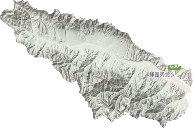 抓喜秀龍鄉地形圖