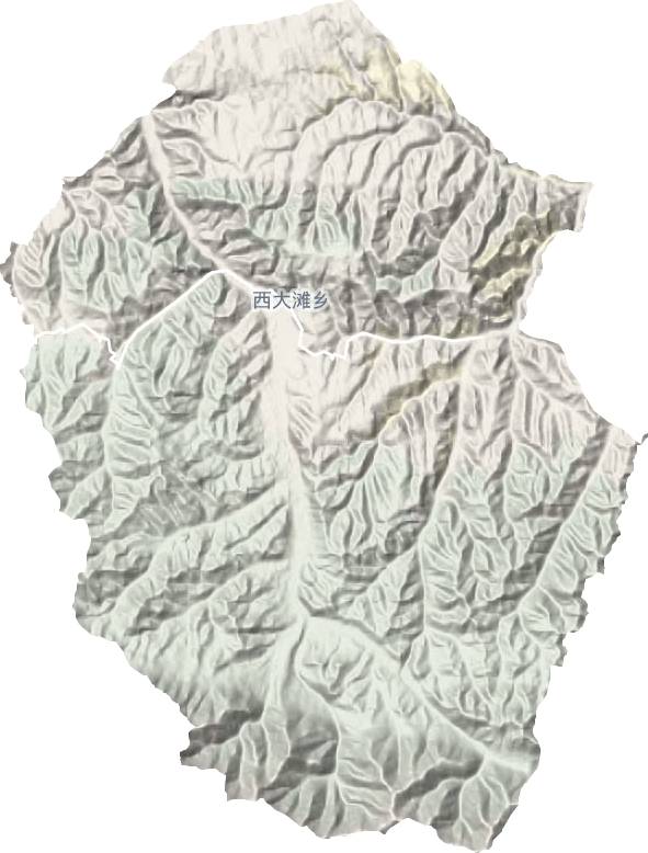 西大灘鄉地形圖