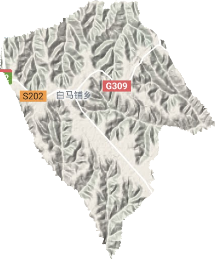 白馬鋪鄉地形圖