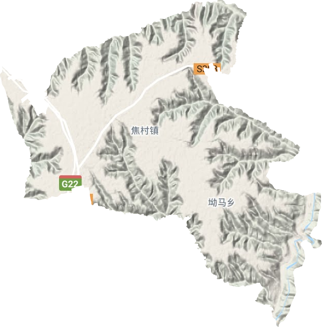 焦村鄉地形圖