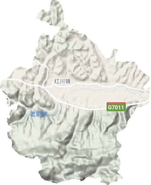 紅川鎮(zhèn)地形圖