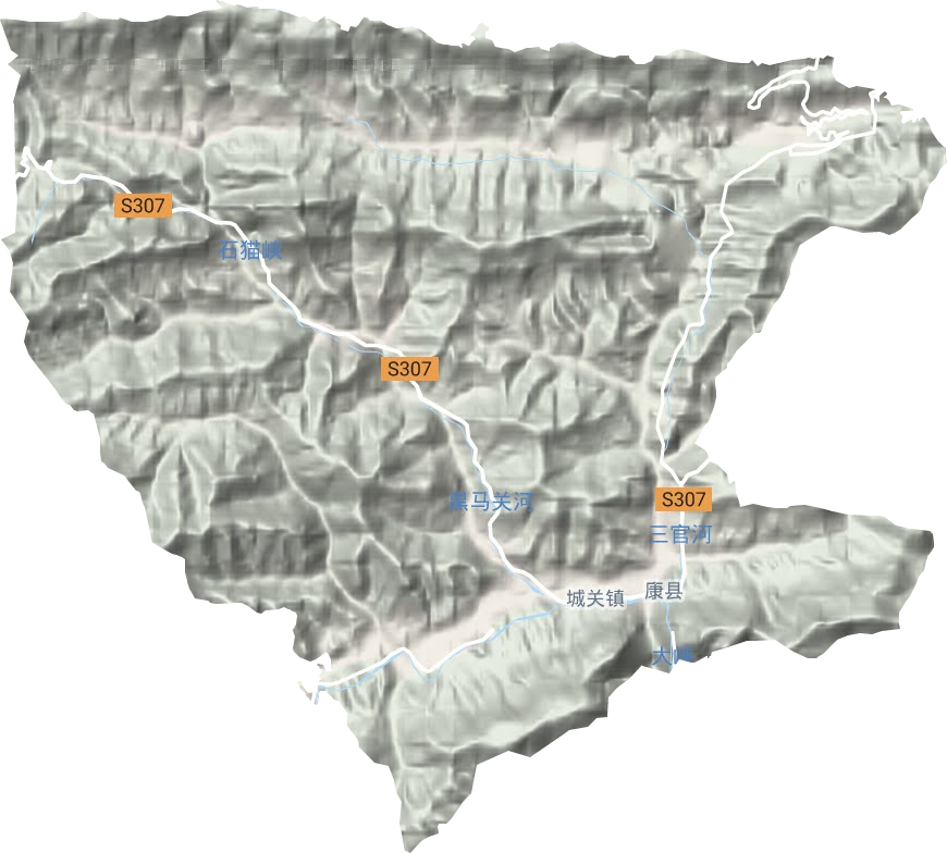 城關鎮地形圖