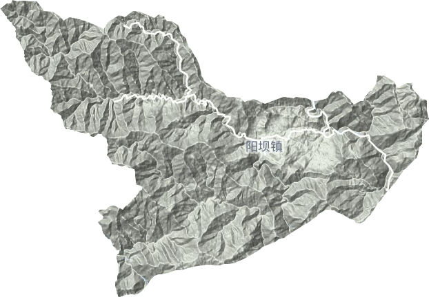 陽壩鎮地形圖