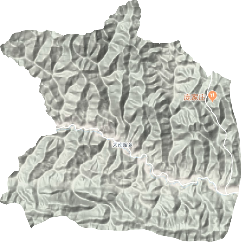 大南峪鄉地形圖