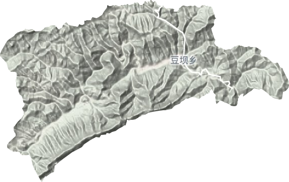 豆壩鄉(xiāng)地形圖
