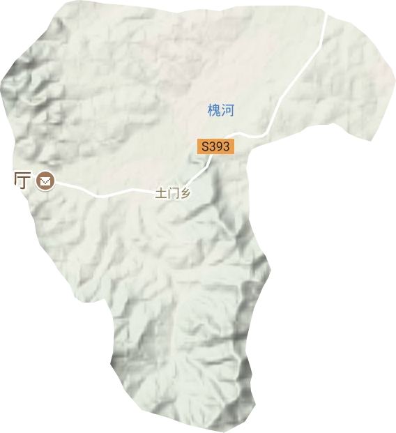 土門鄉(xiāng)地形圖