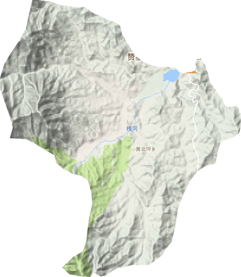 黃北坪鄉(xiāng)地形圖