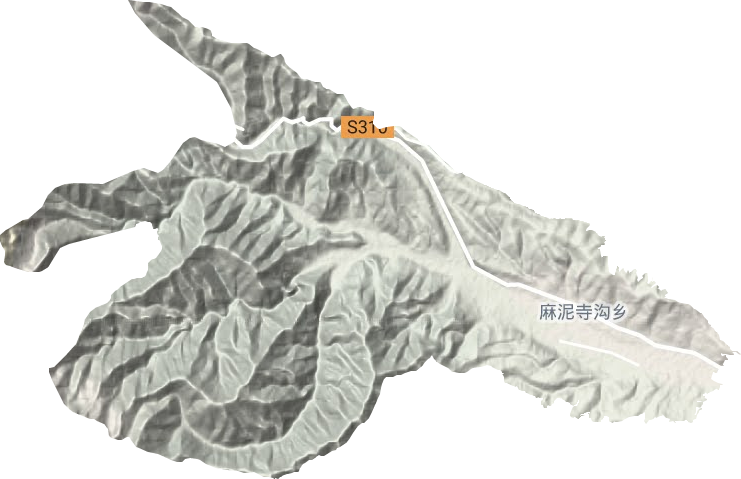 麻尼寺溝鄉(xiāng)地形圖