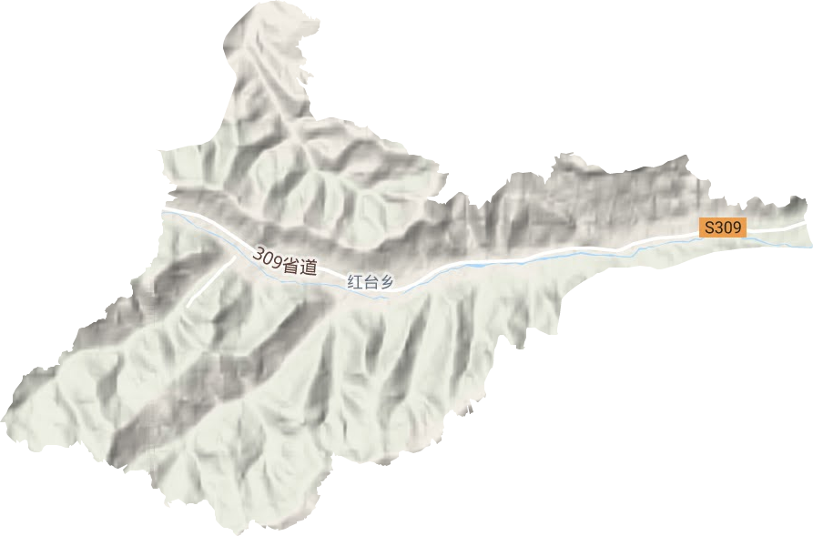 紅臺鄉地形圖
