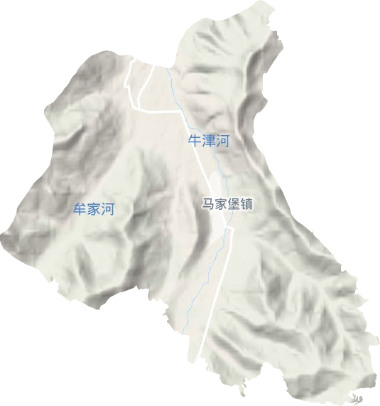 馬家堡鎮地形圖
