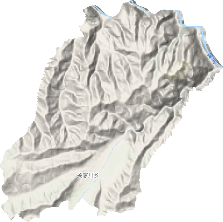 關家川鄉地形圖