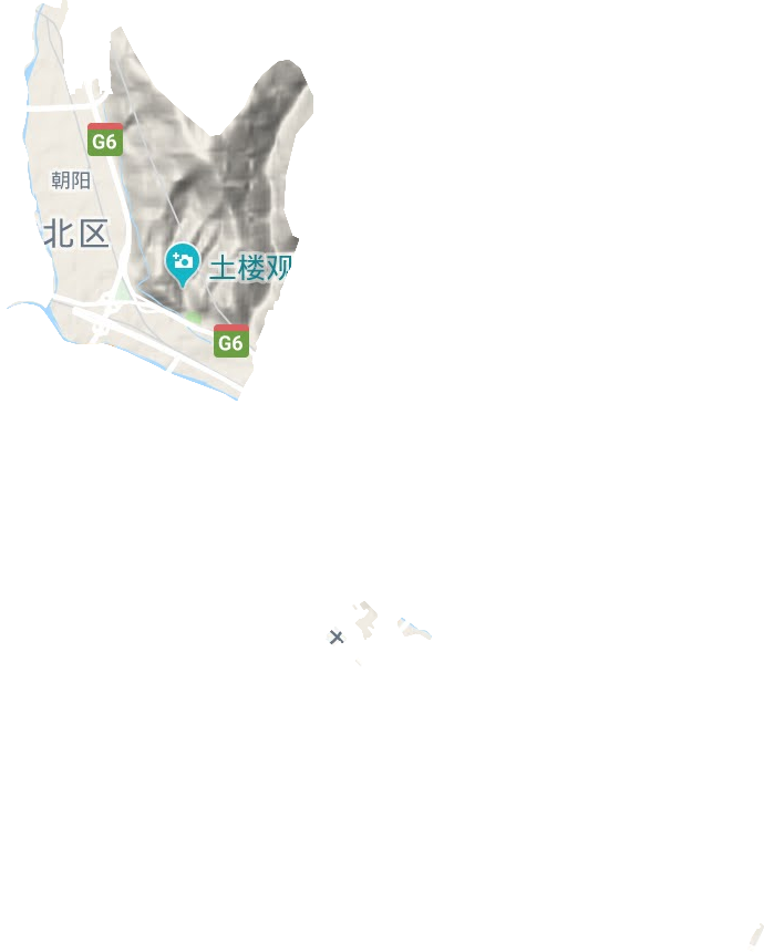 朝陽街道地形圖