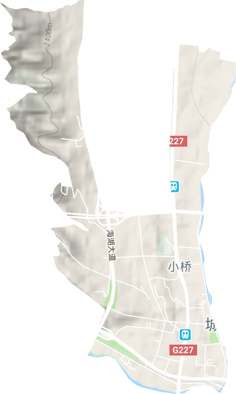 小橋大街街道地形圖