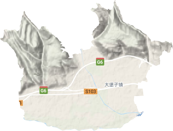 大堡子鎮地形圖