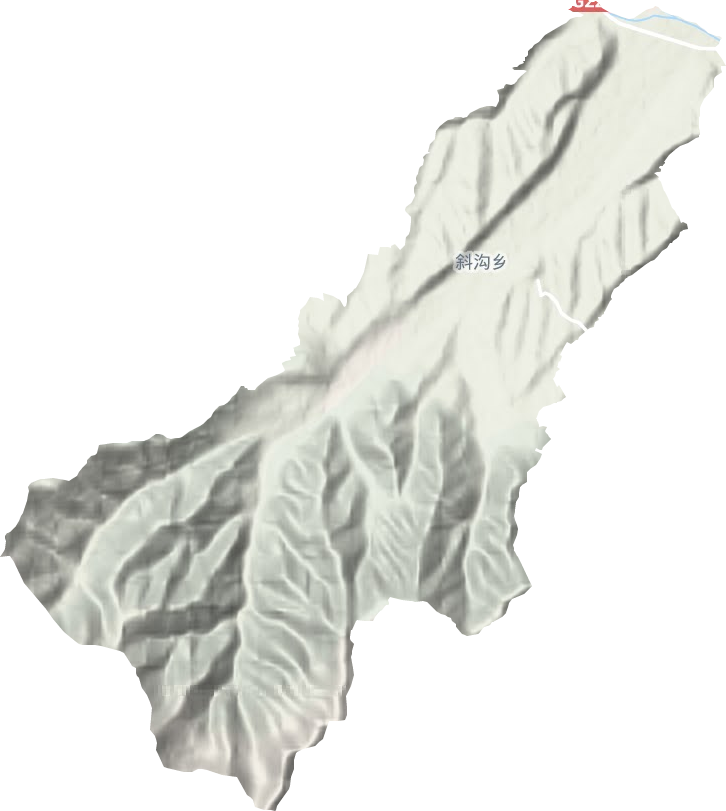 斜溝鄉地形圖