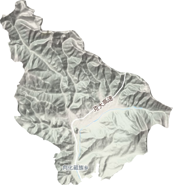 向化藏族鄉地形圖