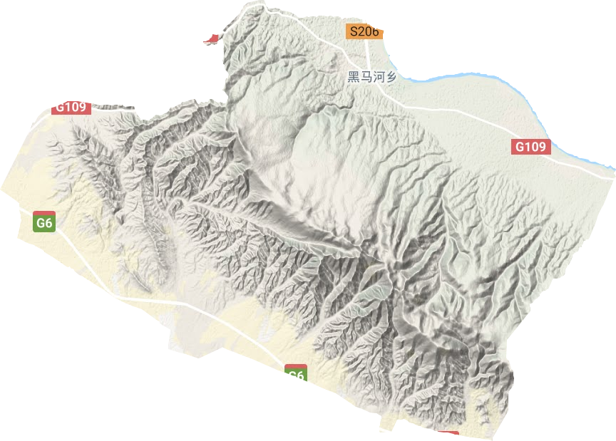 黑馬河鄉地形圖